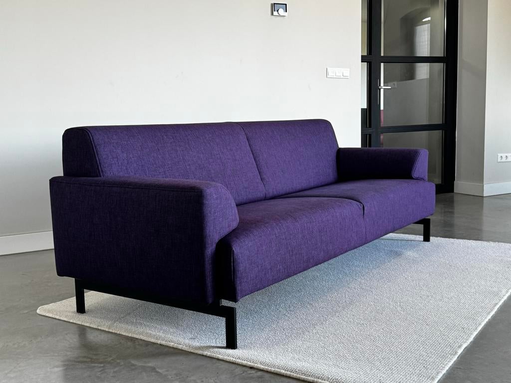 Rolf Benz  310 - Stijlvolle Paarse kleur - 226cm breed, Driepersoons, 75 tot 100 cm, Ophalen of Verzenden, Zo goed als nieuw