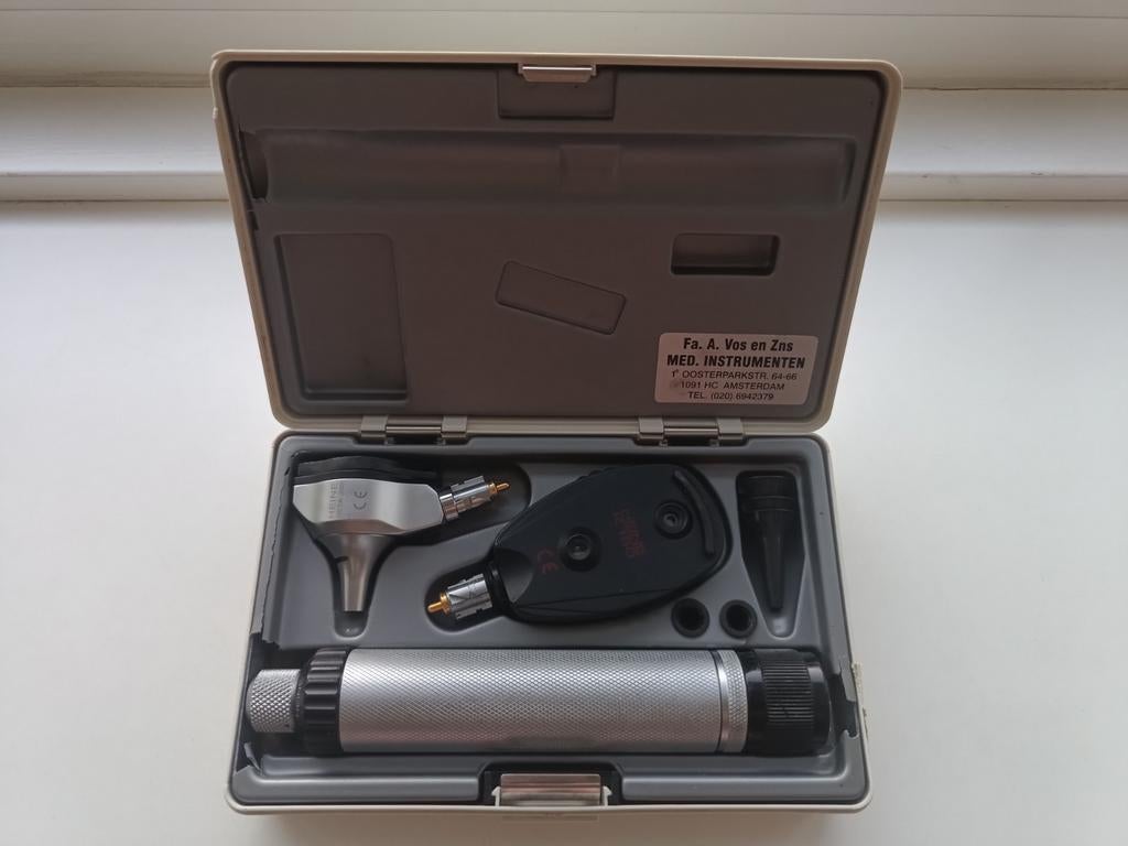 Heine otoscoop en oftalmoscoop set, Ophalen of Verzenden, Gebruikt