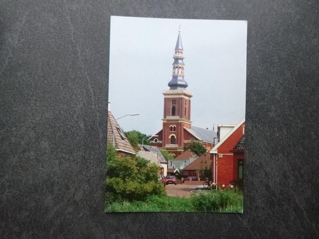 Farmsum, nh kerk met toren/auto, Verzamelen, Verzenden, 1980 tot heden, Gelopen, Noord-Brabant