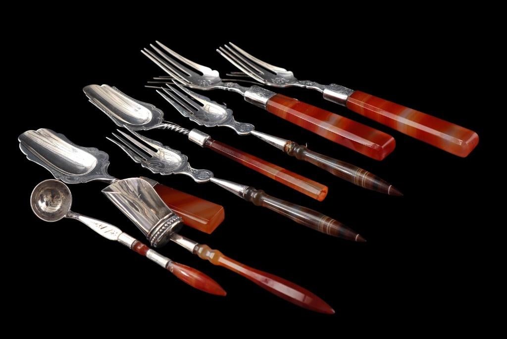 Schepwerk Zilver met Streepagaat Vork Lepel Theelepel, Ophalen of Verzenden, Zilver