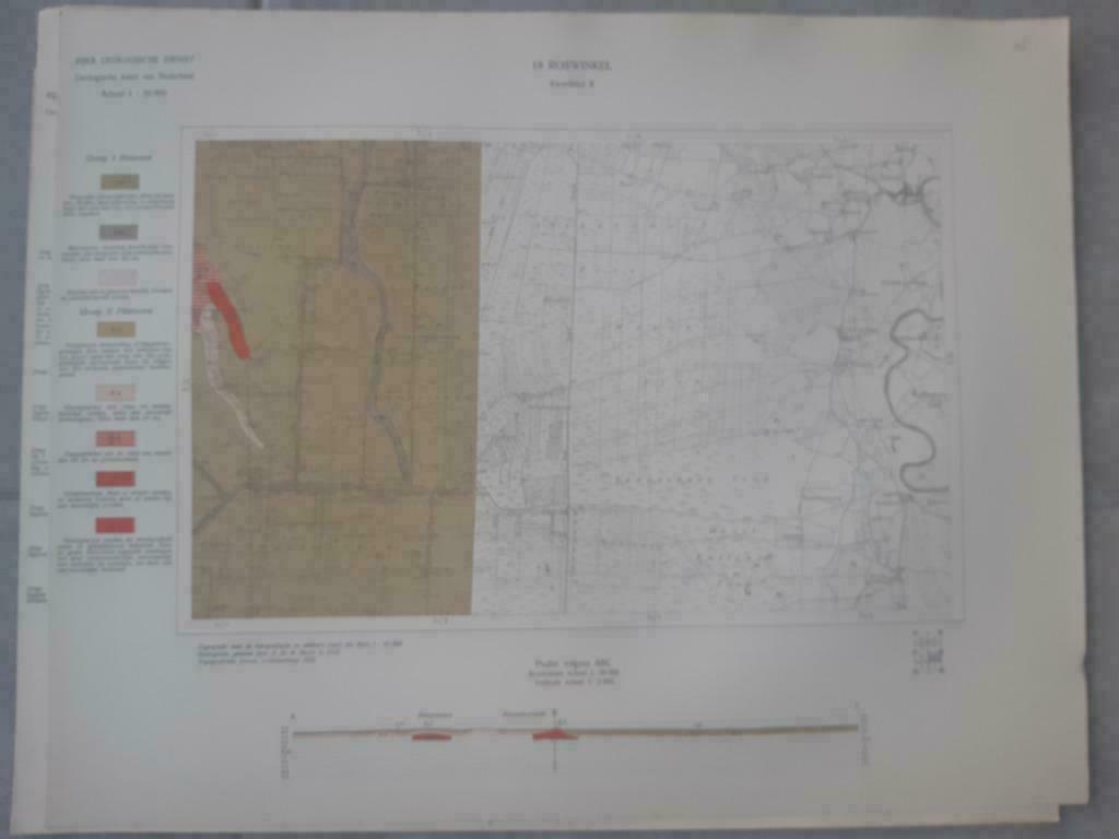 47 / Geologische kaart Roswinkel kwartblad II uit 1935, Boeken, Ophalen of Verzenden, 1800 tot 2000, Nederland, Landkaart