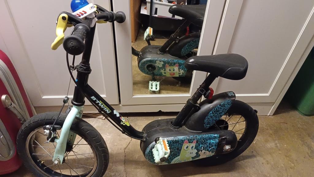 Btwin fiets zwart 14 inch 3-5 jaar, Ophalen, Gebruikt, Btwin