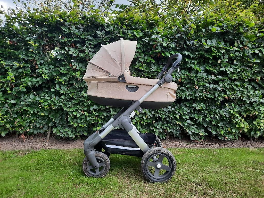 Wandelwagen Stokke, Kinderen en Baby's, Kinderwagens en Combinaties, Gebruikt, Verstelbare duwstang, Combiwagen, Ophalen