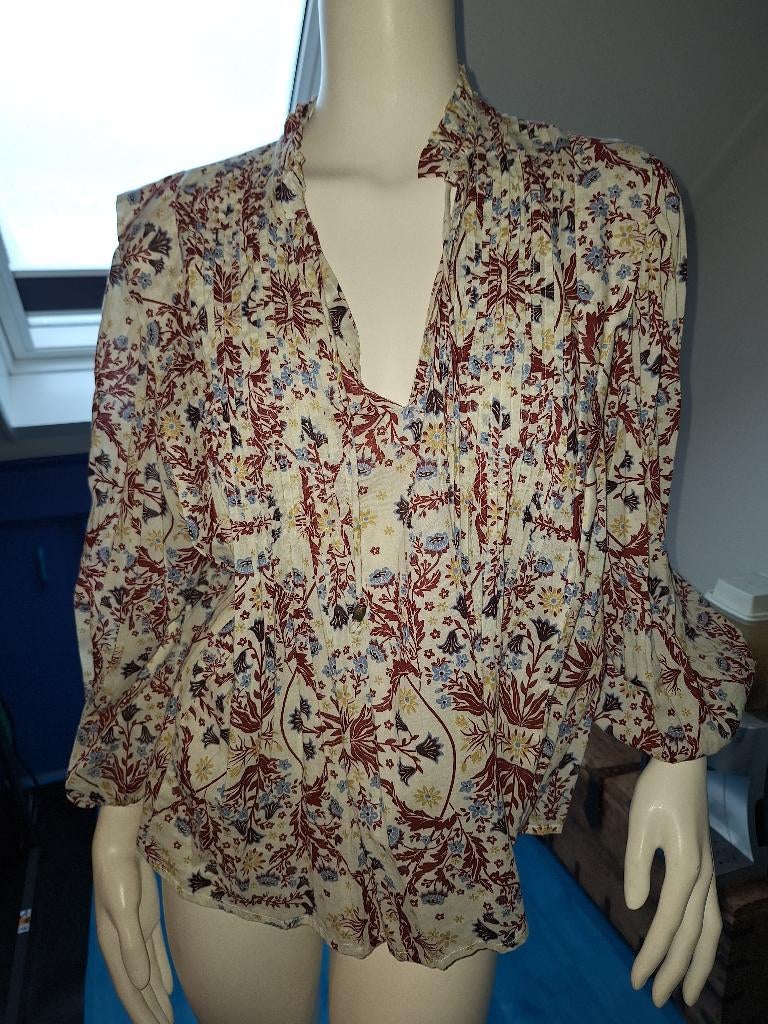 gebloemd blousje lonneke nooteboom mt.l zgan, Maat 38/40 (M), Overige kleuren, Ophalen of Verzenden, Zo goed als nieuw