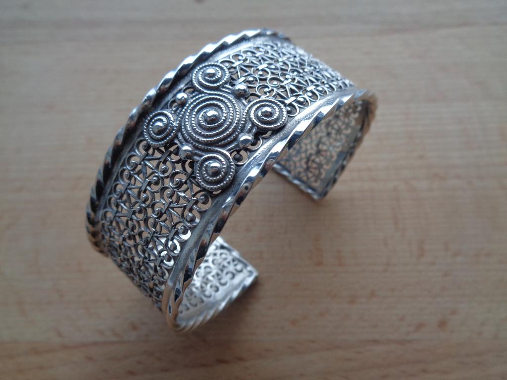 zilveren manchet klem armband [144], Ophalen of Verzenden, Zo goed als nieuw, Zilver, Zilver