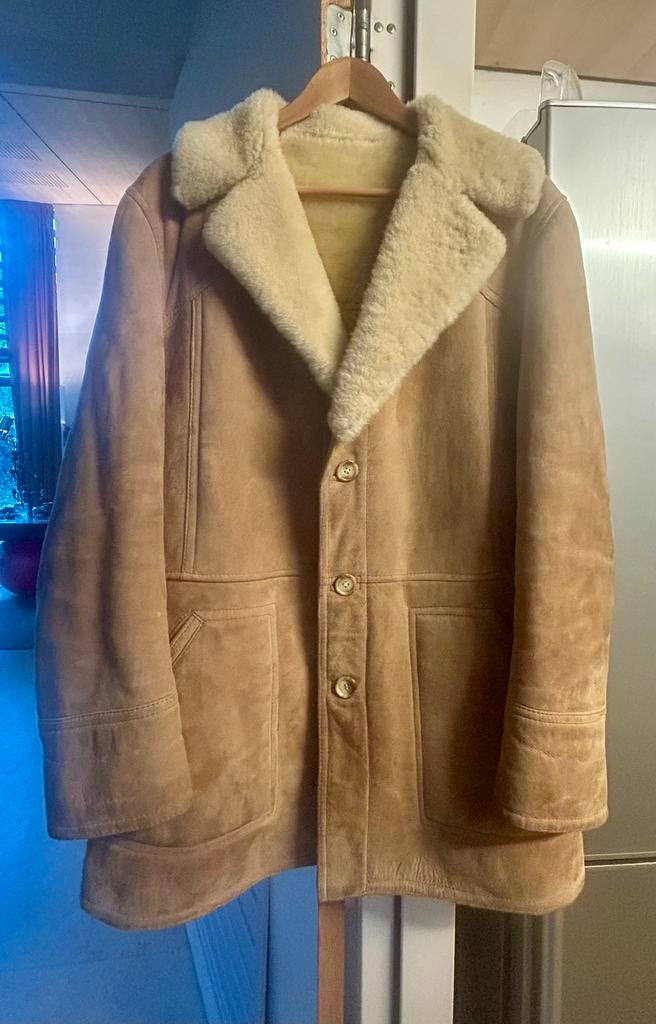 Prachtige Heren Lammycoat mt L, Kleding | Heren, Jassen | Winter, Ophalen of Verzenden, Zo goed als nieuw, Maat 56/58 (XL), Bruin