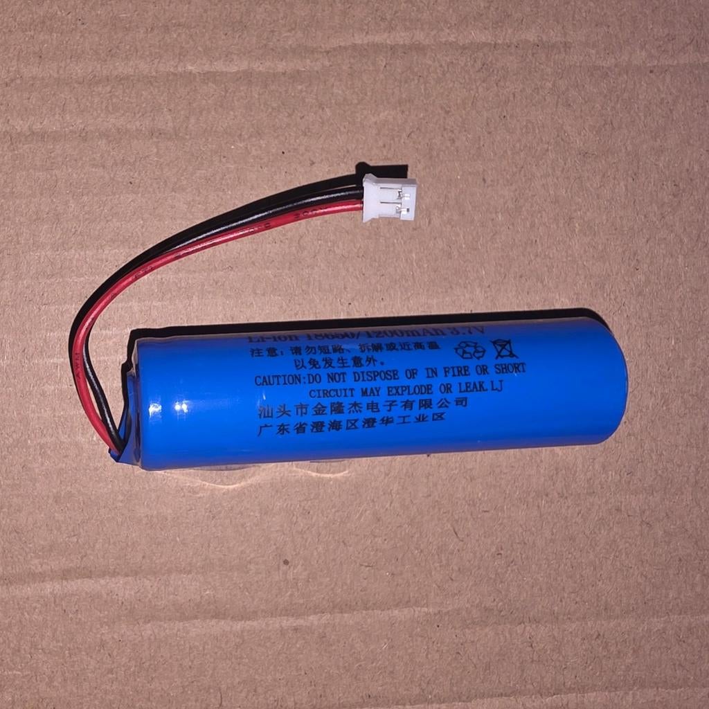 Li-ion 18650 Batterij 1200mAh 3.7V met 2-pin stekker, Ophalen of Verzenden, Nieuw, Oplaadbaar