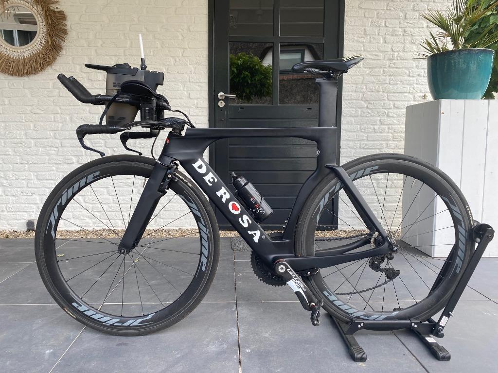 TT fiets De Rosa TT03 met DI2 - Italiaanse beauty!, Carbon, Meer dan 20 versnellingen, 53 tot 57 cm, Ophalen