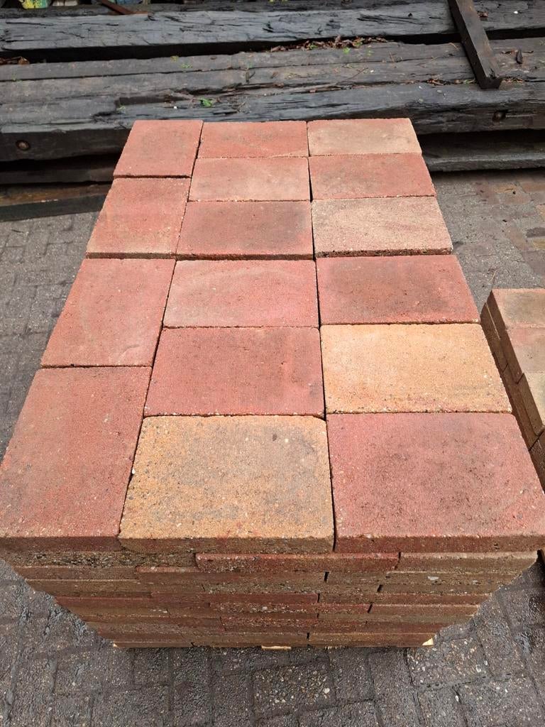 16m² 20x30 roodgeel, gebruikt, op pallet, Tuin en Terras, Tegels en Klinkers, Ophalen of Verzenden, Beton, Terrastegels