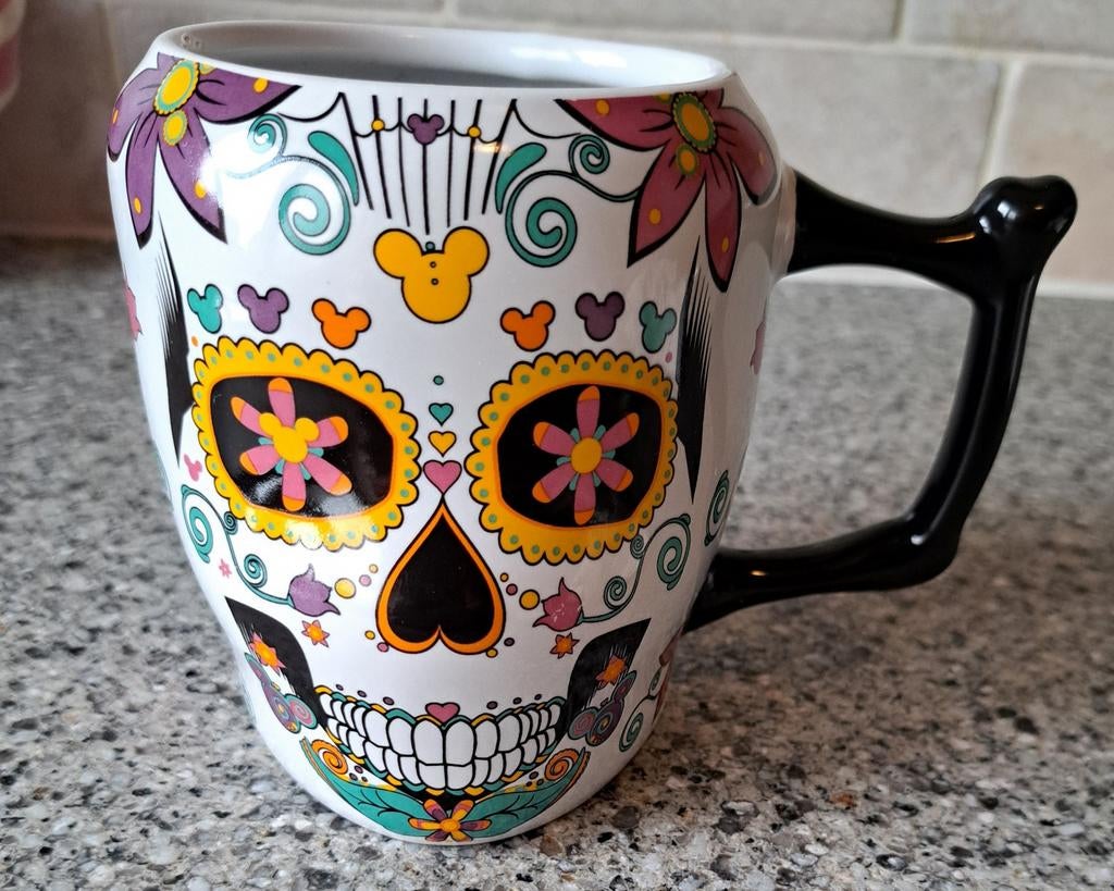 Nieuw Disney Day of the Dead Sugar Skull doodshoofd mok, Ophalen of Verzenden, Overige figuren, Nieuw, Servies