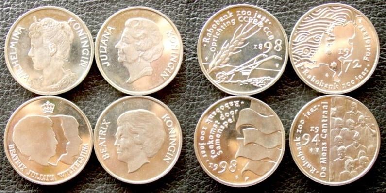 Rabobank 100 jaar vorstinnen, Postzegels en Munten, Verzenden, Overige materialen