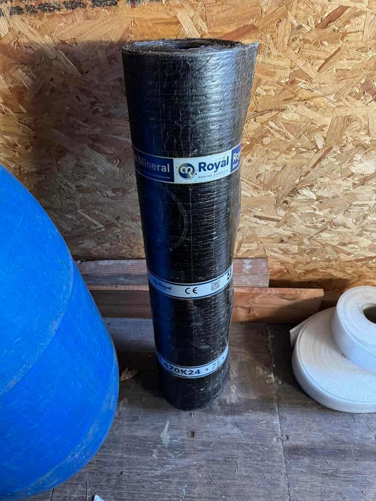 Bitumen dakbedekkings rol 470k14. 7,5mx1m, Doe-het-zelf en Verbouw, Ophalen, Overige materialen, Zwart, Nieuw