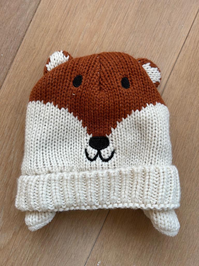 Hema muts vos - mt 0-4 maanden, Maat 62, Jongetje of Meisje, Ophalen of Verzenden, Zo goed als nieuw