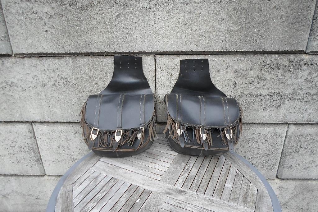 Vintage Zadeltassen Tuigleer, Motoren, Ophalen of Verzenden, Gebruikt