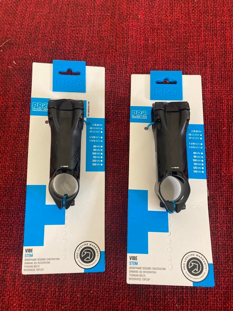 PRO STUURPEN VIBE DI2 RACe 1-1/4 inch 11-12 cm, Fietsen en Brommers, Fietsonderdelen, De ruyterstraat 86, Stuur, Zo goed als nieuw