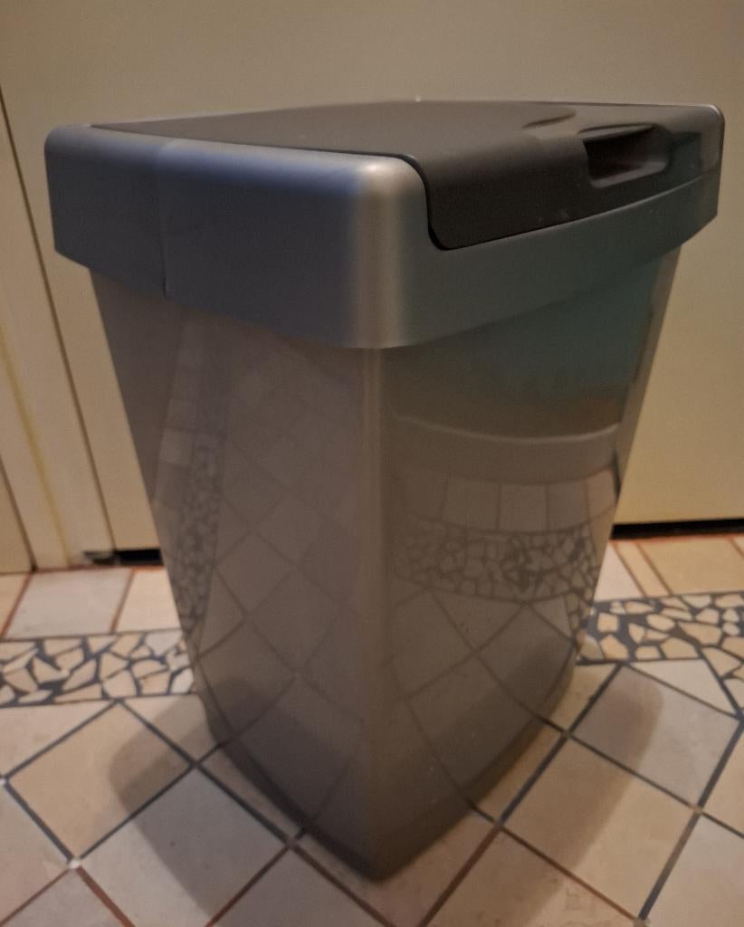 Curver prullenbak / afvalbak antracietgrijs - 54 cm, Huis en Inrichting, Ophalen, Kunststof, 50 tot 75 cm, 40 liter of meer