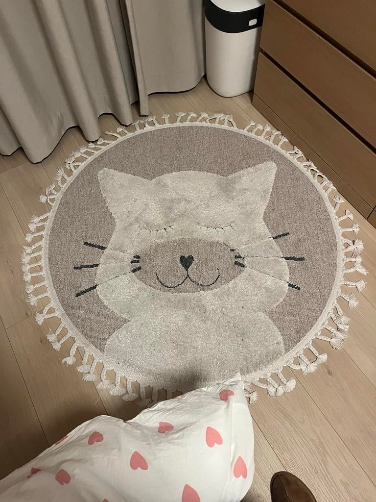 Benuta vloerkleed - zo goed als nieuw, 120cm, Ophalen, Wit, Rond, Zo goed als nieuw