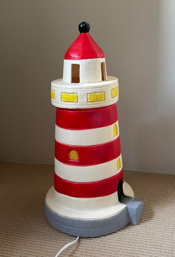 Vuurtoren lamp Heico, Huis en Inrichting, Lampen | Tafellampen, Ophalen, Zo goed als nieuw, Minder dan 50 cm