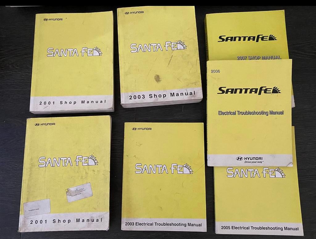 Originele Werkplaats Handboeken Hyundai Santa Fe, Auto diversen, Handleidingen en Instructieboekjes, Ophalen of Verzenden