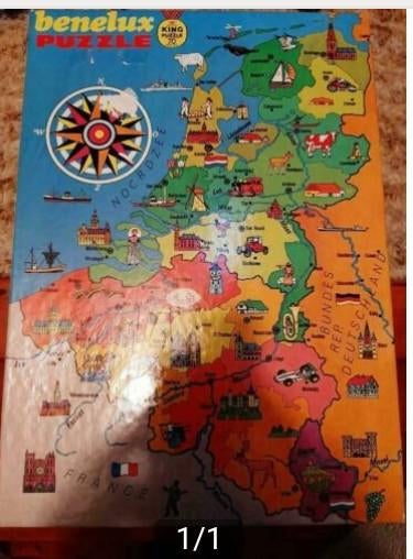 Nieuwstaat zeer leerzame Benelux kinder puzzel, Ophalen of Verzenden, Minder dan 500 stukjes, Zo goed als nieuw, Legpuzzel