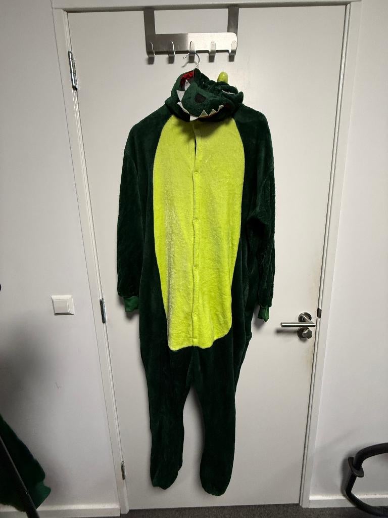 Draken onesie - Maat XL, Kinderen en Baby's, Carnavalskleding en Verkleedspullen, Zo goed als nieuw, Jongen of Meisje, Ophalen