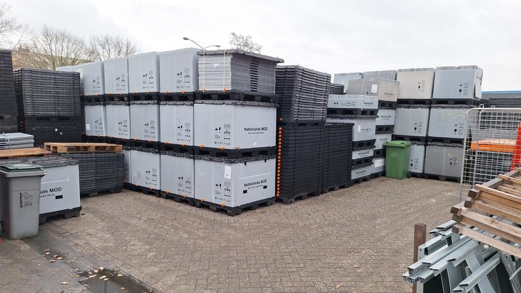 Uni-pak pallet box opvouwbare palletbak kunststof palletbox, Doe-het-zelf en Verbouw, Kratten en Dozen, Ophalen, 100 cm of meer