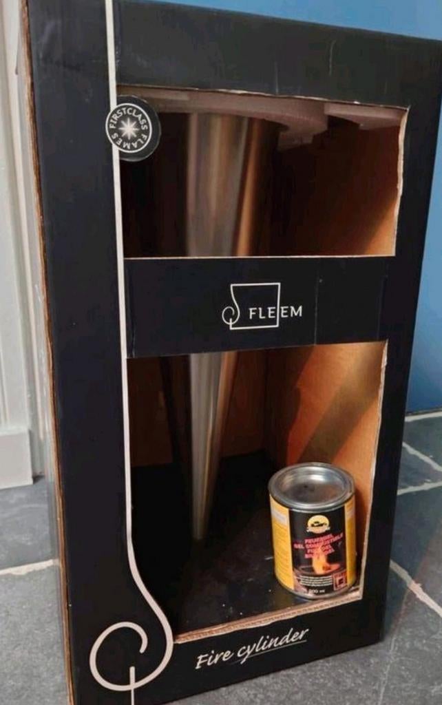 RVS Fleem Sfeerhaarden Gel Vuurpot + pot brandgel, NIEUW!, Ophalen of Verzenden, Nieuw