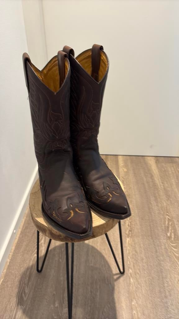 Sendra boots cowboylaarzen bruin mt 42 met python incl verz, Bruin, Boots, Ophalen of Verzenden, Zo goed als nieuw