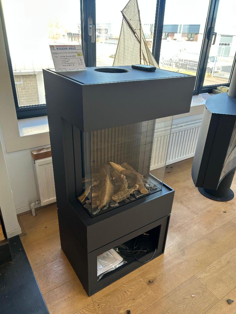 Bellfires Box gas panorama 45-45 gesloten gashaard, Ophalen, Nieuw, Vrijstaande haard, Gashaard