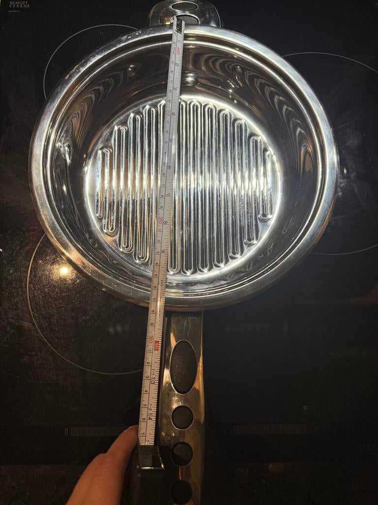 Edelstale pan 28 cm nieuw, Ophalen of Verzenden, Zo goed als nieuw, Koekenpan of Braadpan