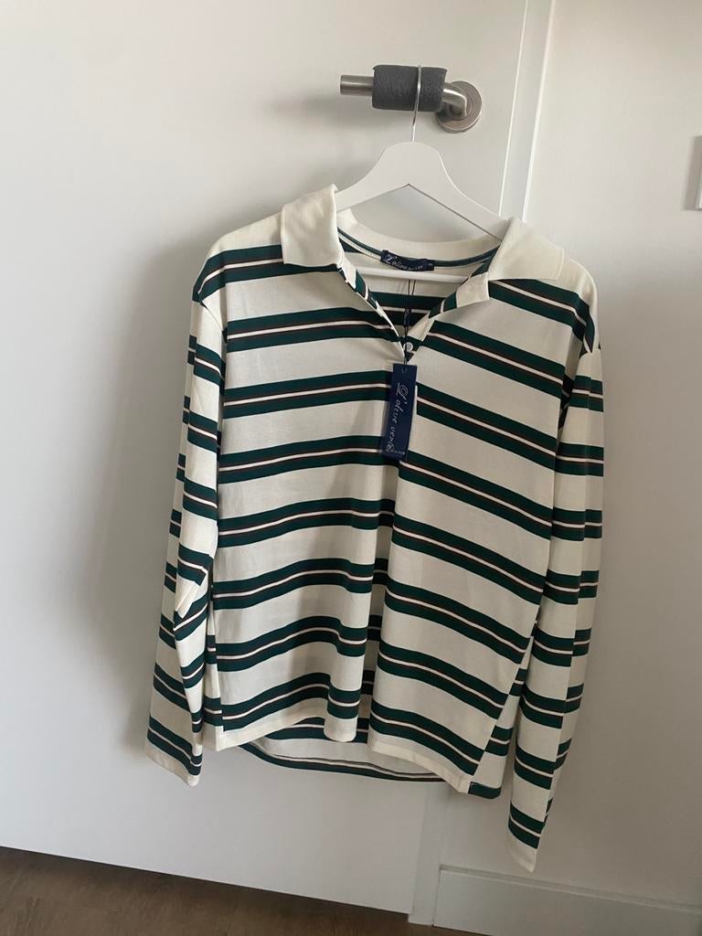 longsleeve gestreept, Wit, Nieuw, Ophalen of Verzenden, Lange mouw