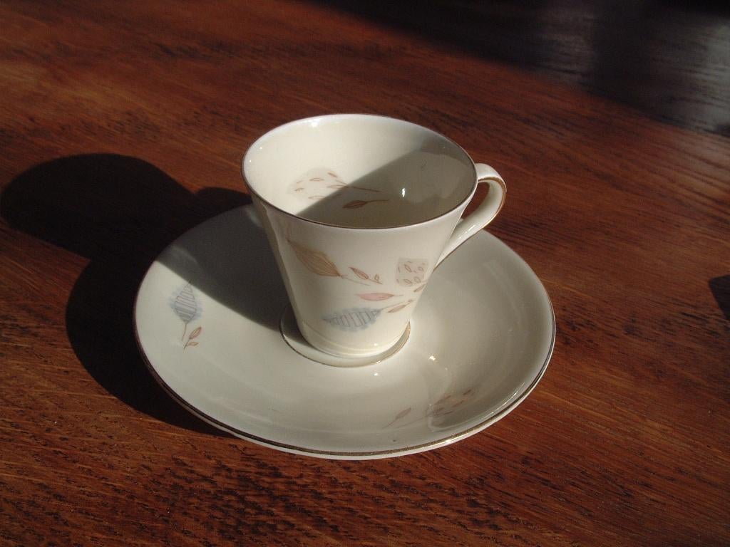 gave kleine kop en schotel jaren 1950 COPO, Ophalen of Verzenden, Zo goed als nieuw, Porselein, Kop en/of schotel