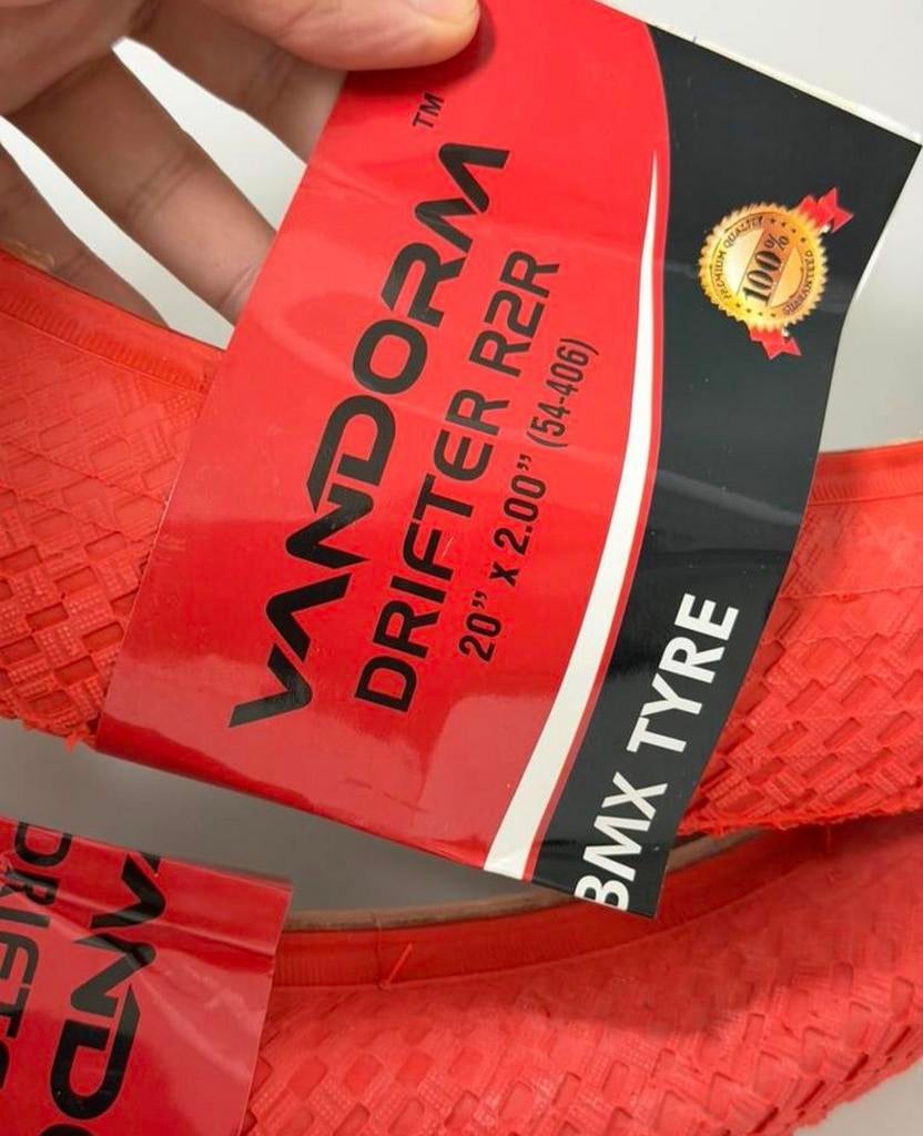2X Rode band Vandorm DRIFTER R2R 20" x 2.00" BMX banden rood, Band, Nieuw, Ophalen of Verzenden, H