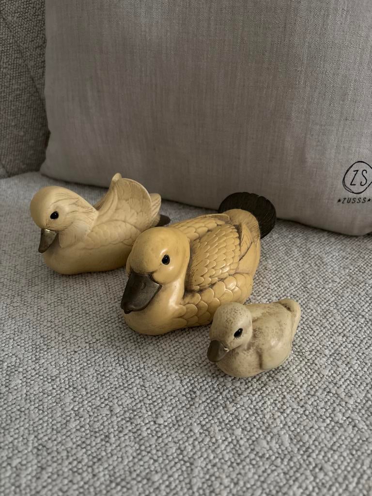 Vintage Eenden Familie Beeldjes malavolti, Ophalen of Verzenden, Gebruikt, Dier