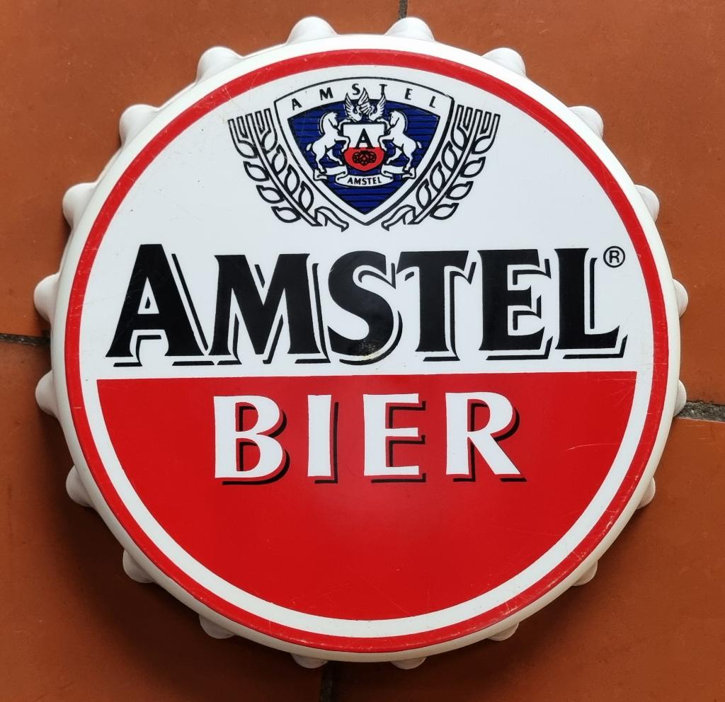 Amstelbier vintage dienblad - zeer groot - oud logo - IGST, Ophalen of Verzenden, Zo goed als nieuw, Overige typen, Amstel