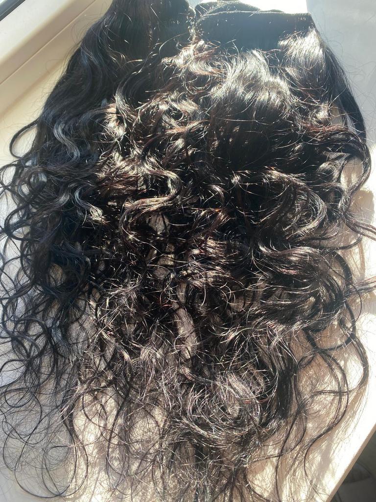 Echt haar wave zwart, Ophalen of Verzenden, Nieuw, Pruik of Haarverlenging