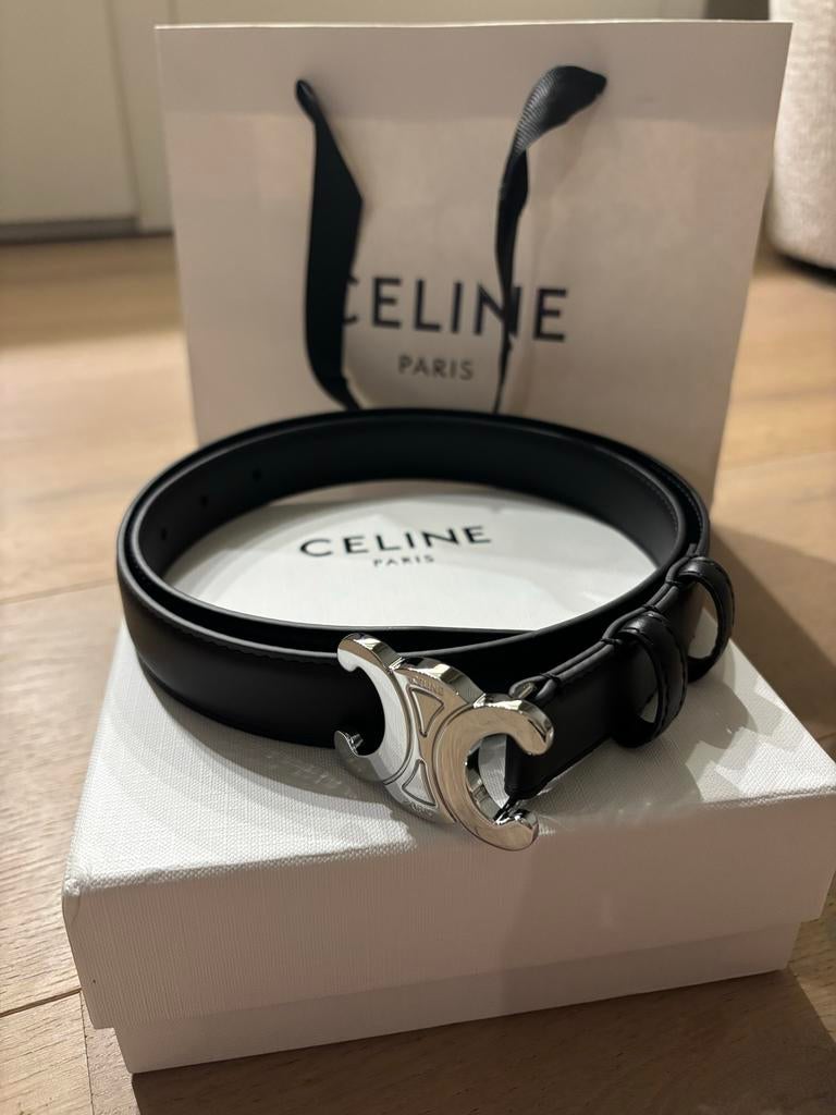 Celine Riem 90 cm - Nieuwstaat!, Kleding | Dames, Riemen en Ceinturen, Tailleriem, Ophalen of Verzenden, Echt leder, Zwart