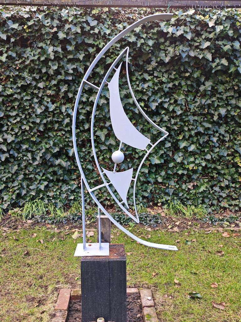 Tuinbeeld Zwaartepunt, Tuin en Terras, Tuinbeelden, Ophalen, Nieuw, Metaal, Abstract beeld