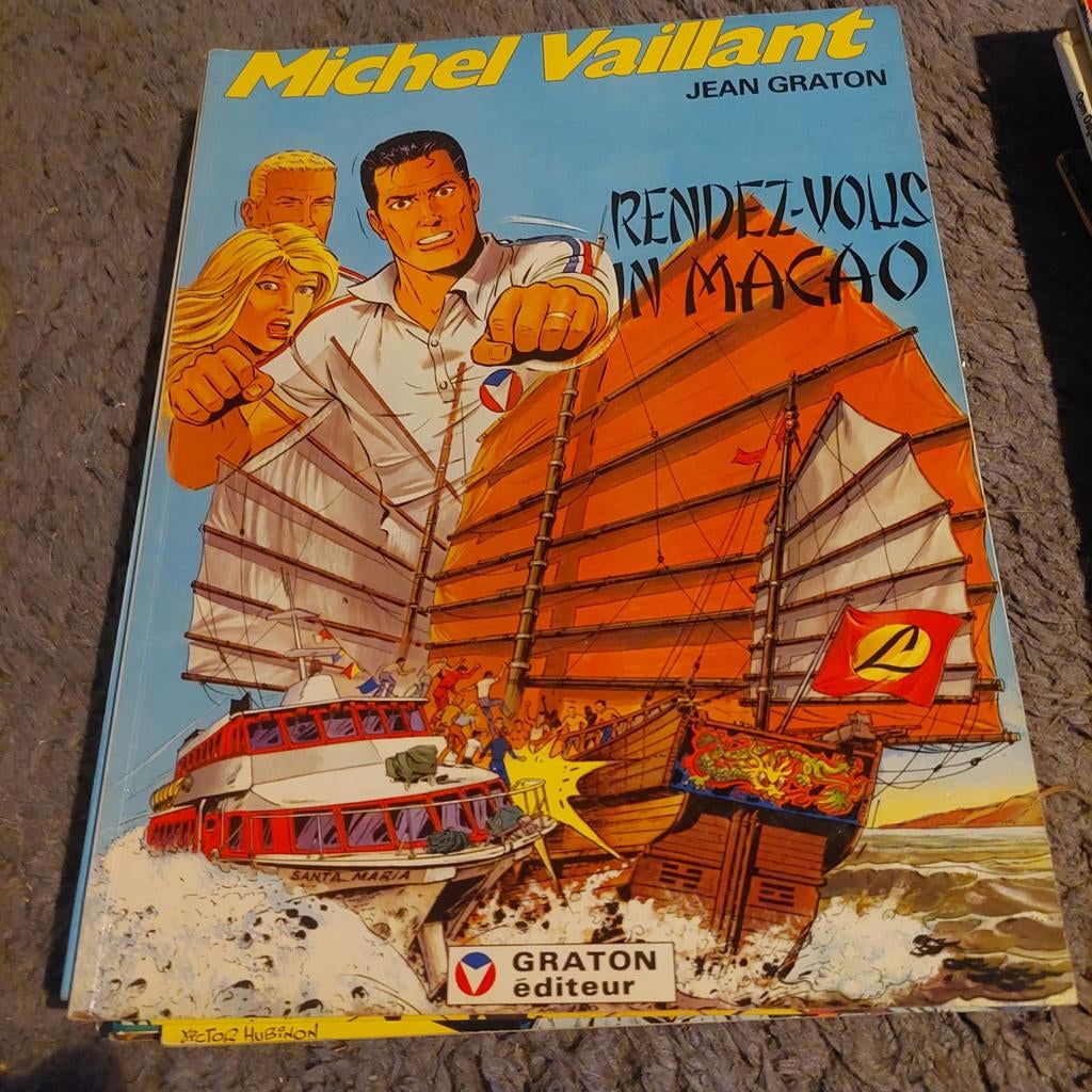 Michel Vaillant - Rendez-vous in Macao, Eén stripboek, Ophalen of Verzenden, Gelezen, Jean Graton
