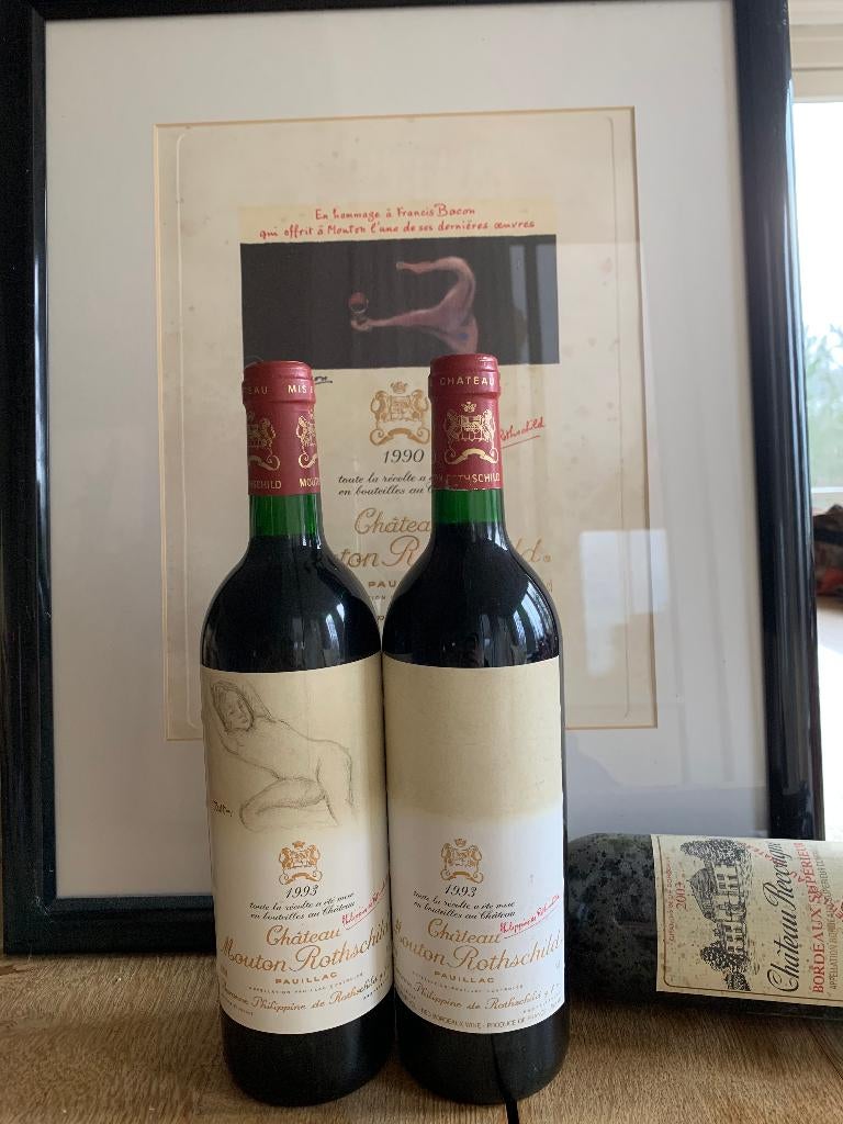 Chateau Mouton Rothschild. ZEER Zeldzaam duo!!, Frankrijk, Nieuw, Ophalen of Verzenden, Rode wijn