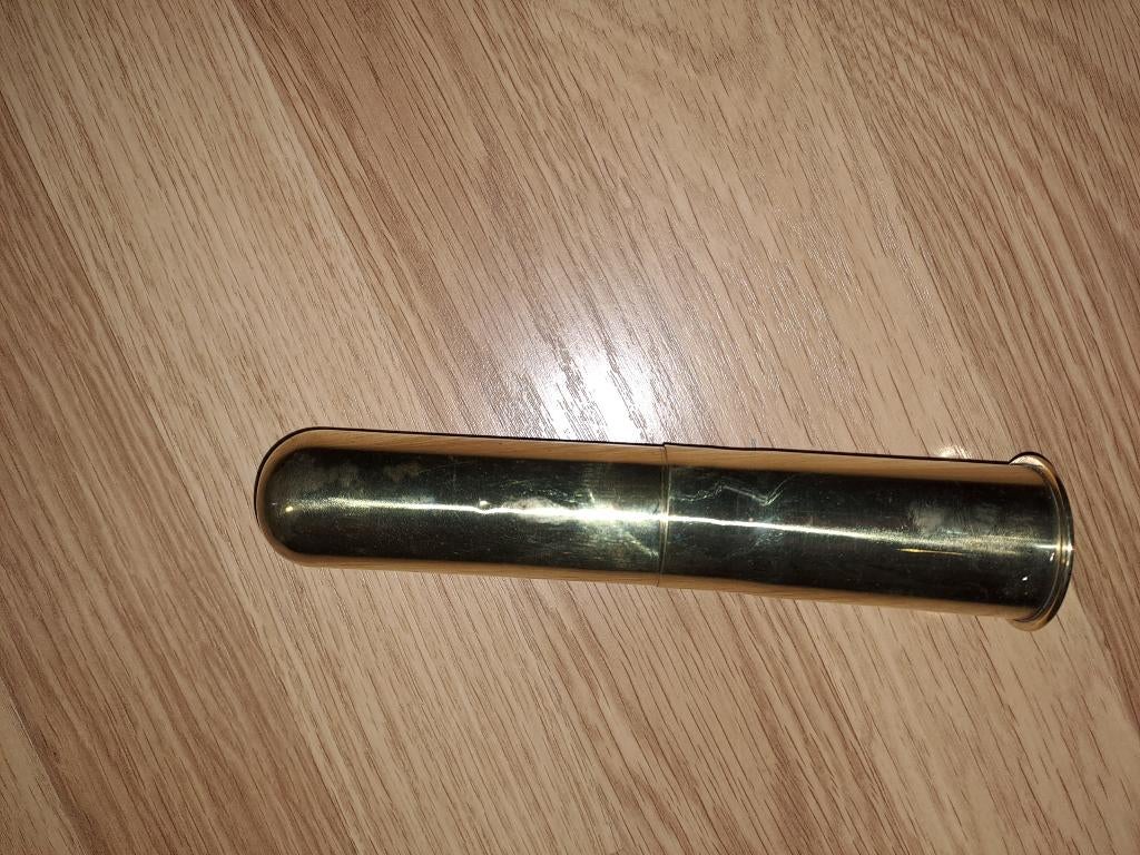 Franse 40mm kartets patroon huls van rond 1900, Ophalen of Verzenden, Landmacht, Overige gebieden, Hulzen of Bodemvondsten