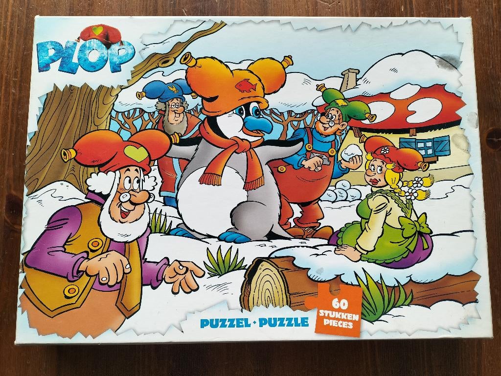 Puzzel Plop in de sneeuw / winter ( 60 stukjes ), Kinderen en Baby's, Speelgoed | Kinderpuzzels, Ophalen of Verzenden, Meer dan 50 stukjes