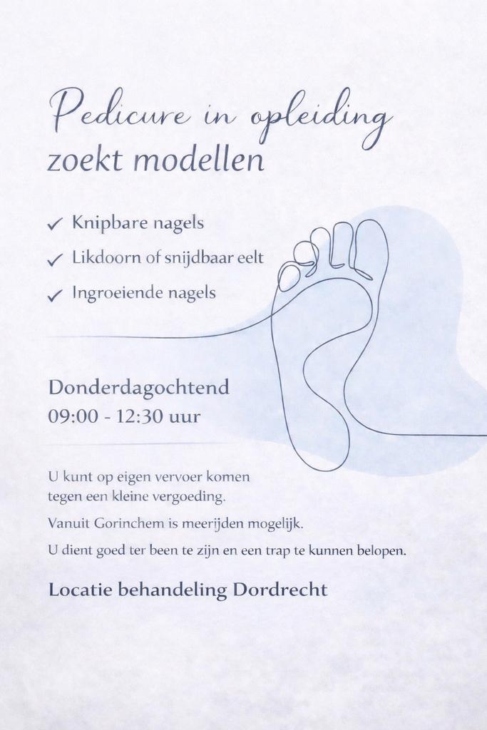 Pedicure modellen gezocht, Vacatures, Vacatures | Modellen, Overige niveaus, Starter, Overige vormen, Variabele uren