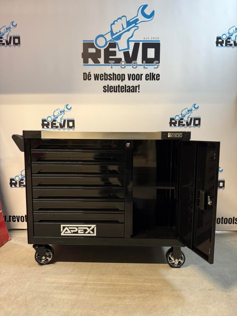 Gereedschapswagen breed gevuld Apex Met krachtdoppen, Nieuw, Nederland, Apex, Info@apex.nl