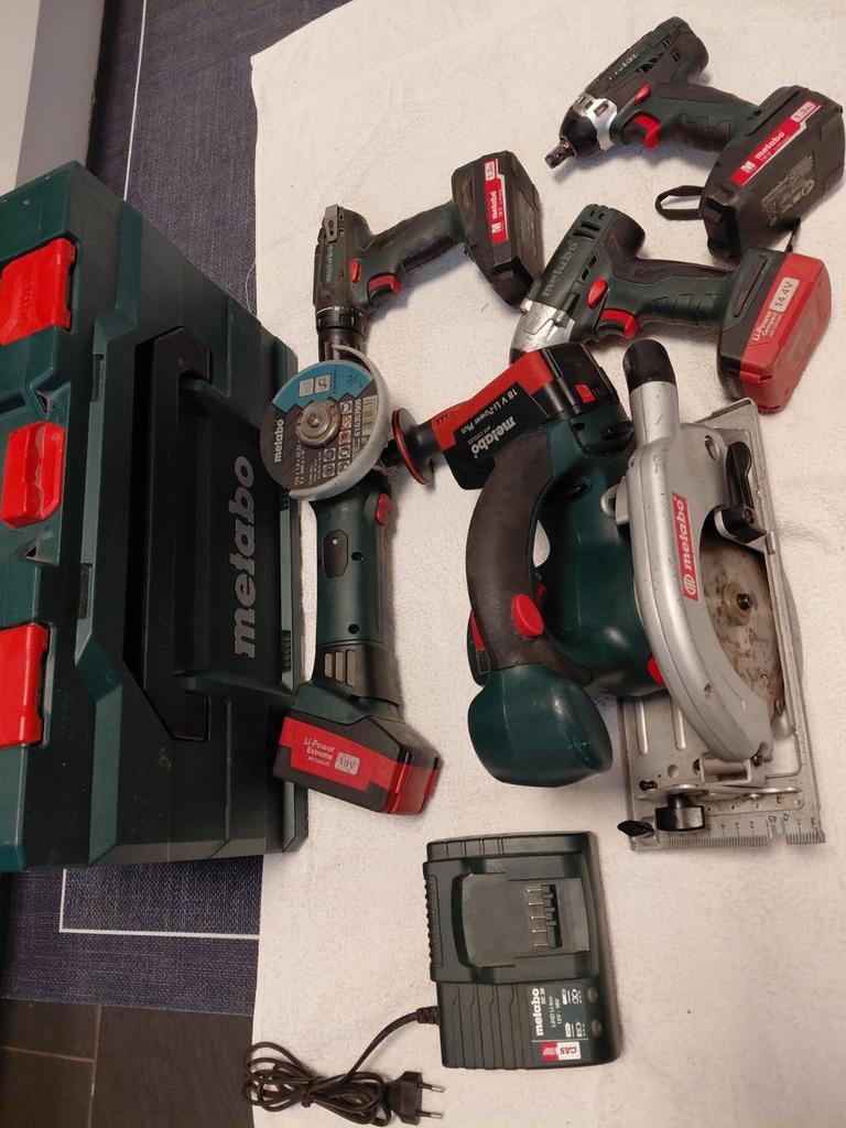 Metabo Gereedschap Set - Accuboormachines, Slijper, Zaag, Ophalen of Verzenden, Gebruikt
