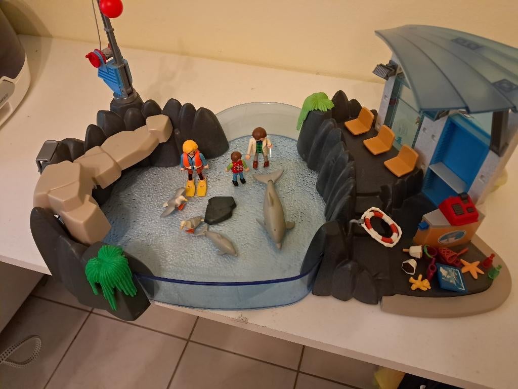 Playmobile dolfijnen dolfinarium, Ophalen of Verzenden, Zo goed als nieuw, Complete set