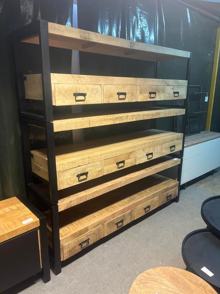 Tv meubel mangohout britt 180cm (outlet), Ophalen