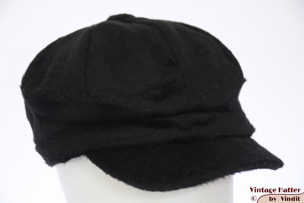 Dames Ballonpet Hawkins zwart imitatie angora 57-60 nieuw, Hawkins, Nieuw, Pet, One size fits all