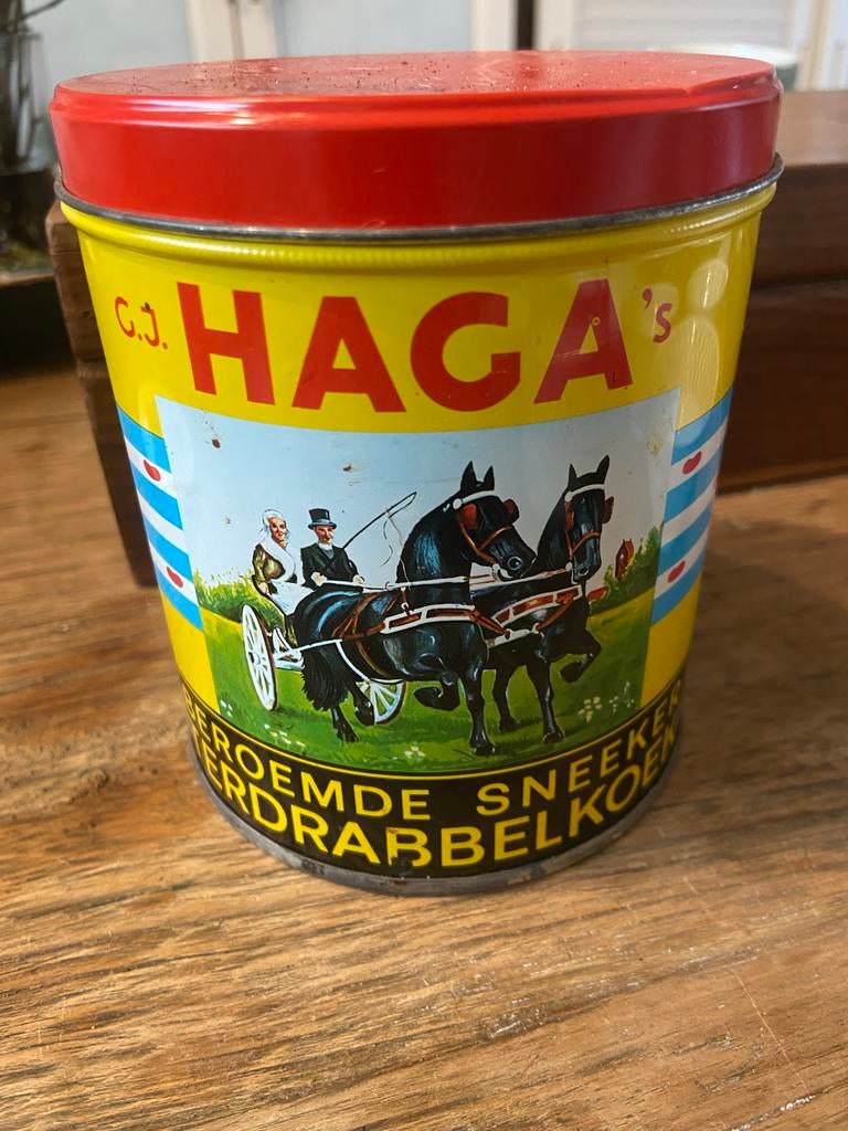 Vintage C.J. Haga's Sneeker Drabbelkoek Blik, Verzamelen, Diddl, Gebruikt, Overige typen, Overige figuren, Ophalen of Verzenden