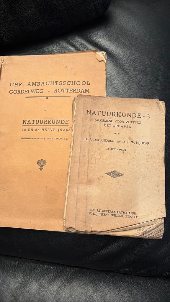2 antieke boeken Natuurkunde, Ophalen of Verzenden